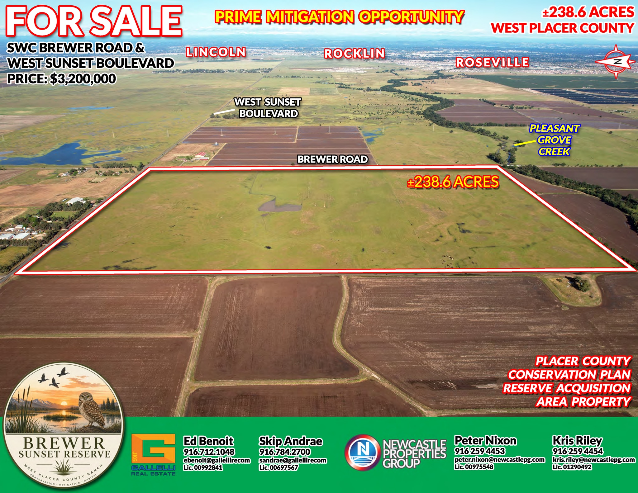 SWC Brewer Road & West Sunset Boulevard, Pleasant Grove, CA for Sale