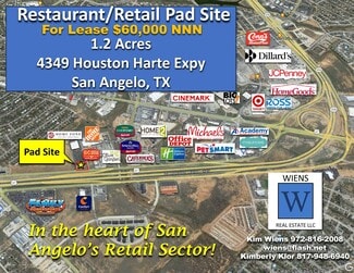 San Angelo, TX Commercial Land - 4349 Houston Harte expy