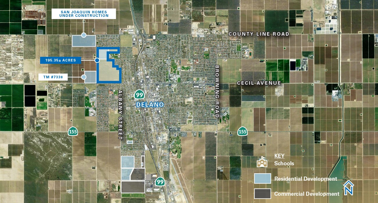 Albany and County Line Rd, Delano, CA for Sale