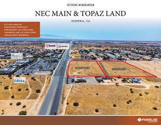 Hesperia, CA Commercial Land - Main St & Topaz Ave. Hesperia, CA Commercial Land - Main St & Topaz Ave.