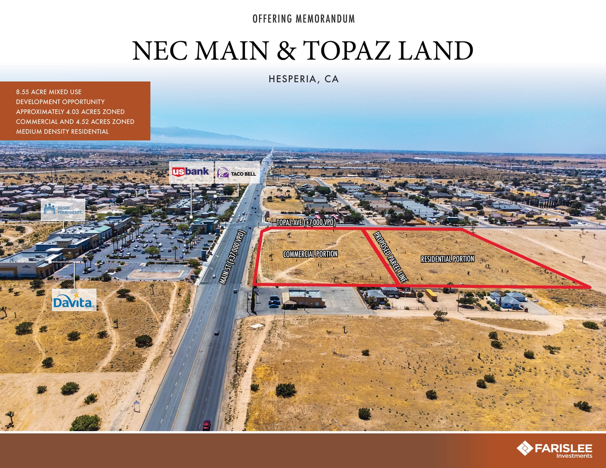 Main St & Topaz Ave., Hesperia, CA for Sale