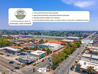 Rialto, CA Storefront Retail/Office - 219-231 S Riverside Ave