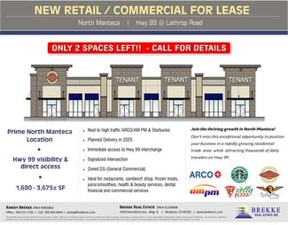 Manteca, CA Retail - Hwy 99 & Lathrop Rd