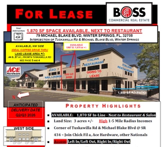 Winter Springs, FL Retail - 79 Michael Blake Blvd Winter Springs, FL Retail - 79 Michael Blake Blvd