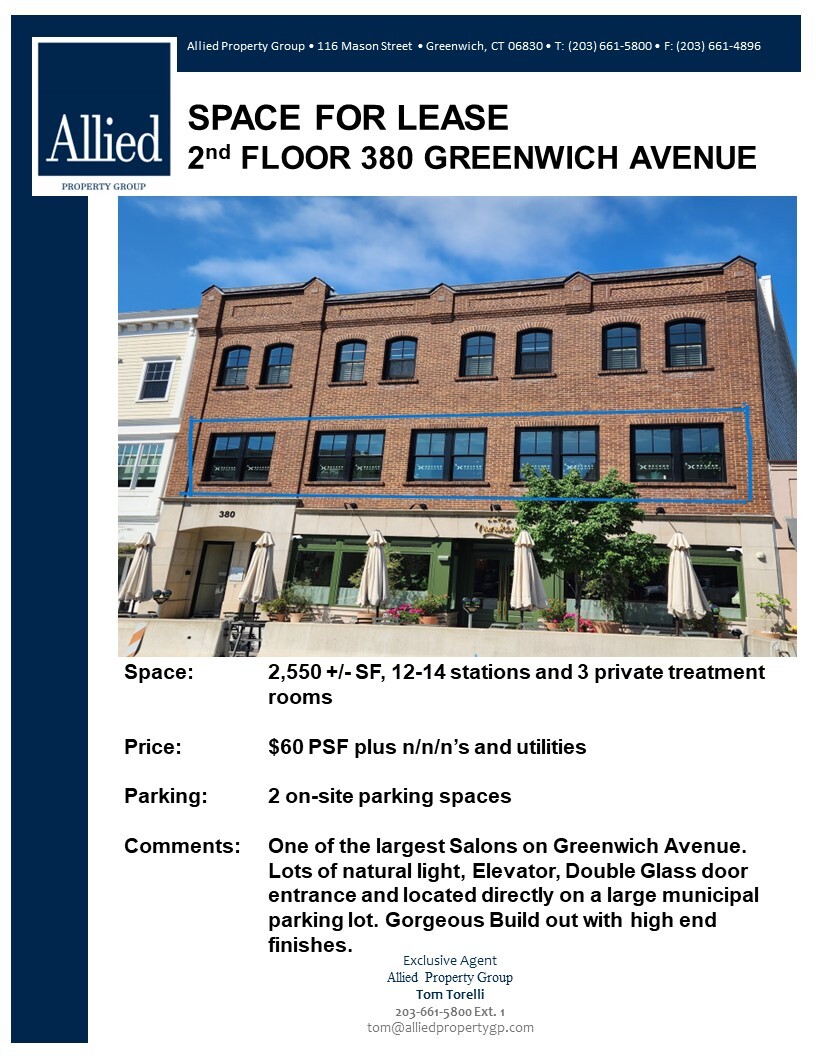 380 Greenwich Ave, Greenwich, CT for Rent