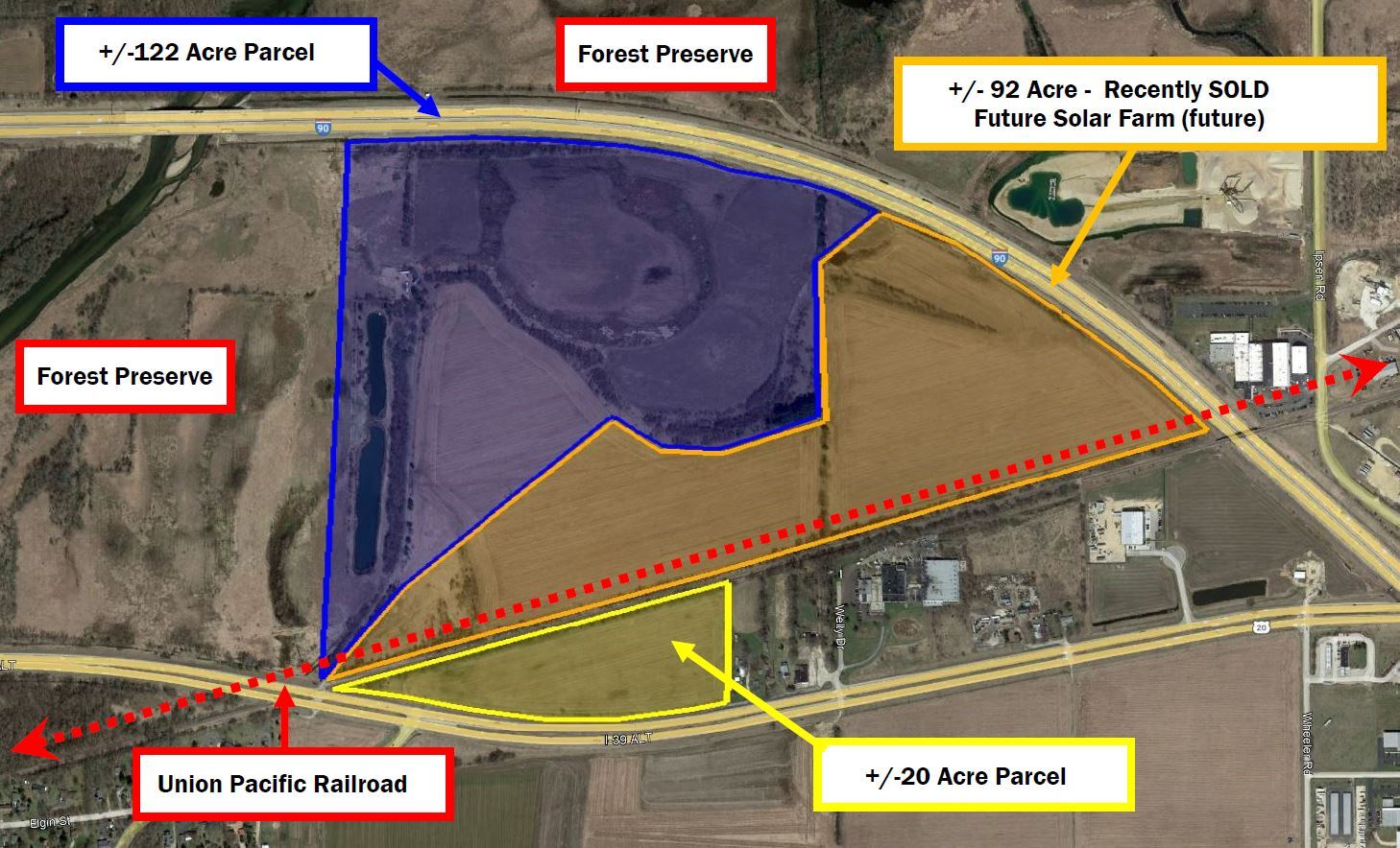 I-90 & Rt 20, Cherry Valley, IL for Sale