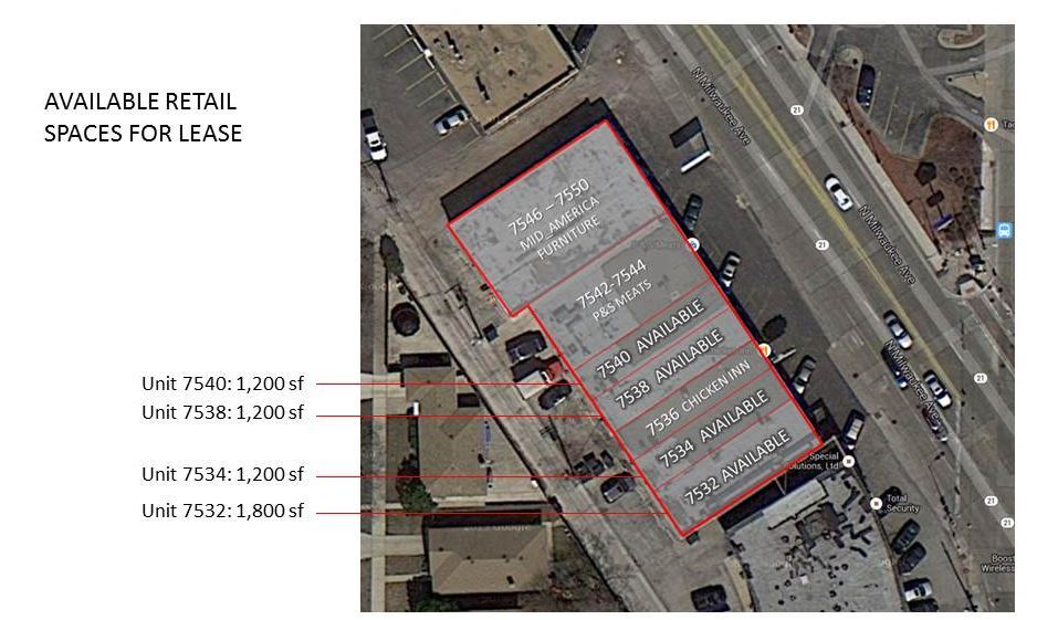 7532-7550 N Milwaukee Ave, Chicago, IL for Rent