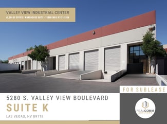 Las Vegas, NV Industrial - 5280 S Valley View Blvd Las Vegas, NV Industrial - 5280 S Valley View Blvd