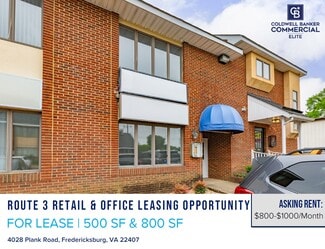 Fredericksburg, VA Office, Office/Retail - 4026-4028 Plank Rd Fredericksburg, VA Office, Office/Retail - 4026-4028 Plank Rd