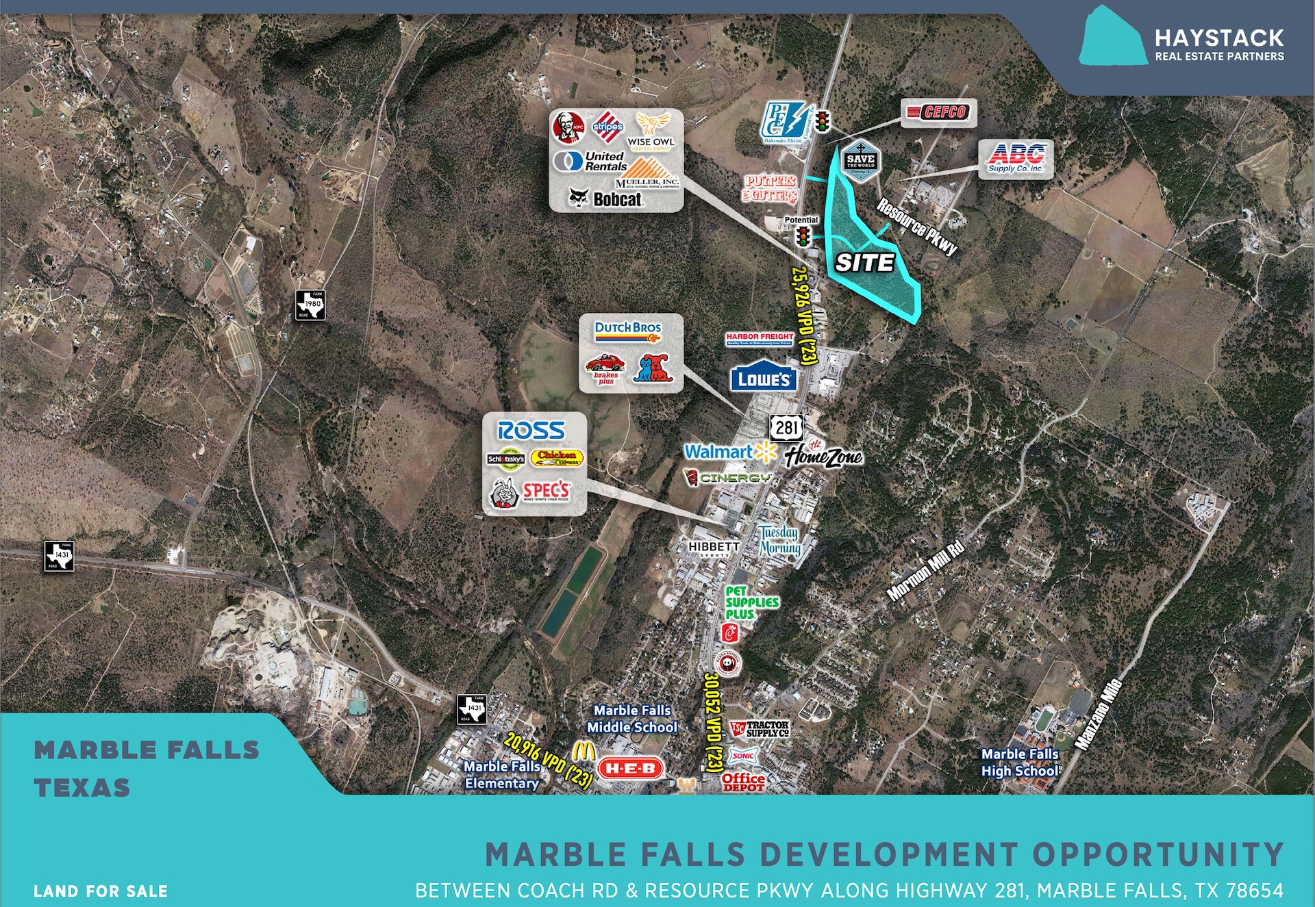 Coach Rd @ Resource Pkwy, Marble Falls, TX for Sale