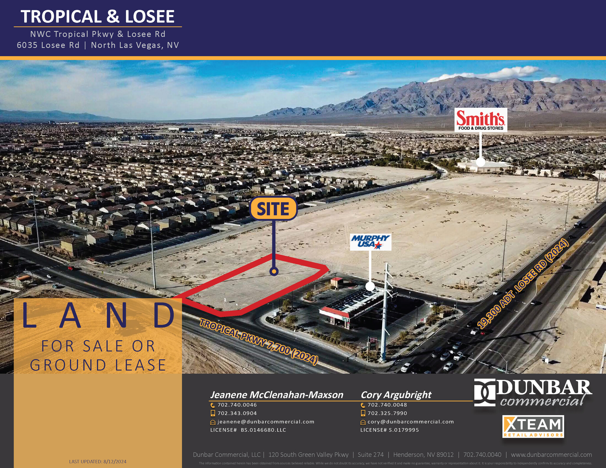 W/NWC Tropical Pky & Losee Rd, North Las Vegas, NV for Rent