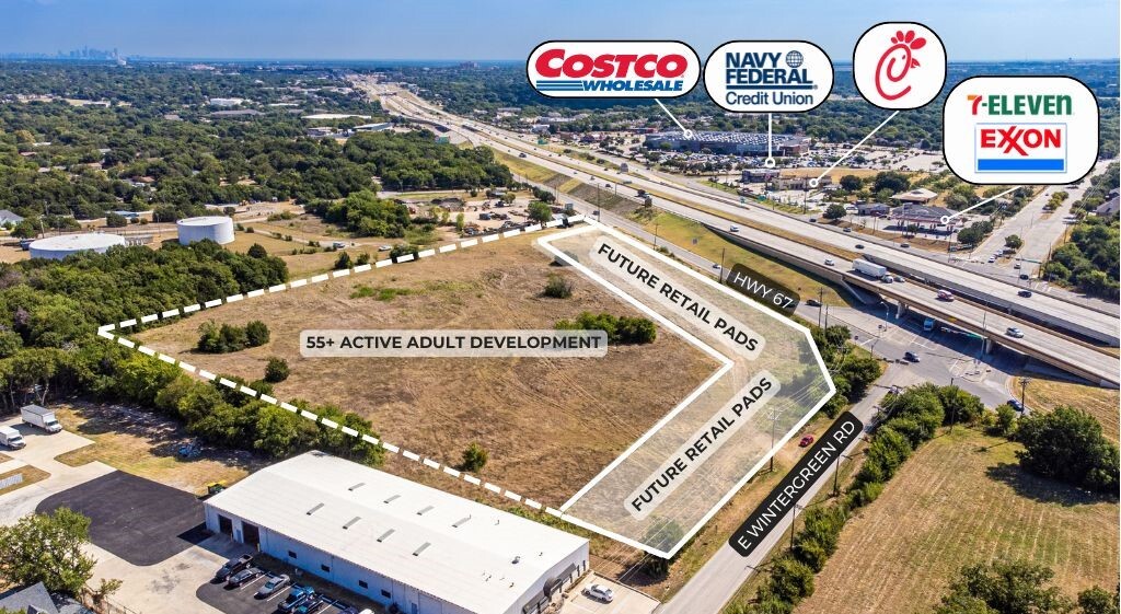 NWC US 67 @ E Wintergreen Rd, Cedar Hill, TX for Sale