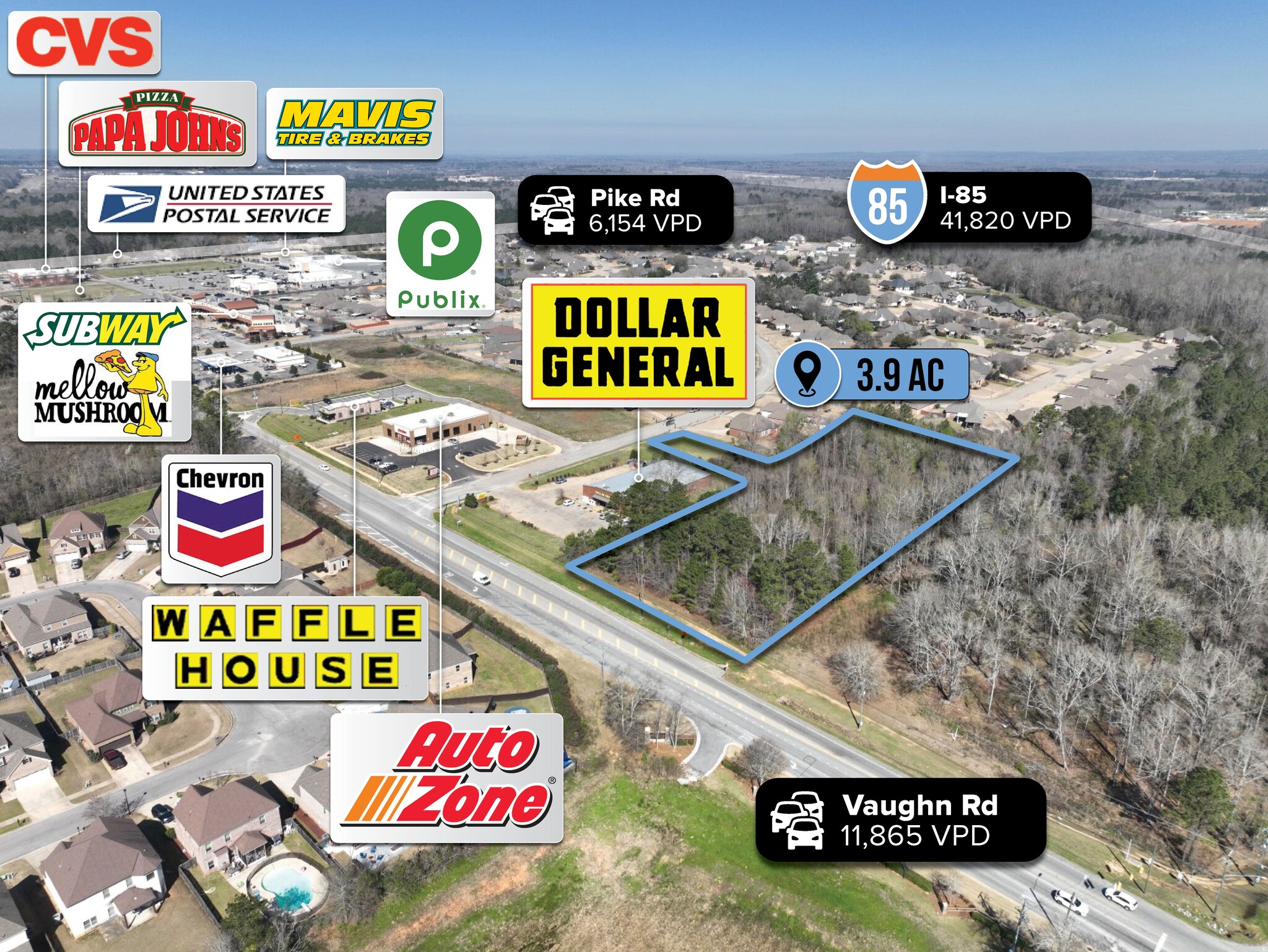 adj. to 9711 Vaughn Road Rd, Pike Road, AL for Sale