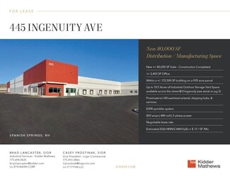 Sparks, NV Industrial - 445 Ingenuity Ave Sparks, NV Industrial - 445 Ingenuity Ave