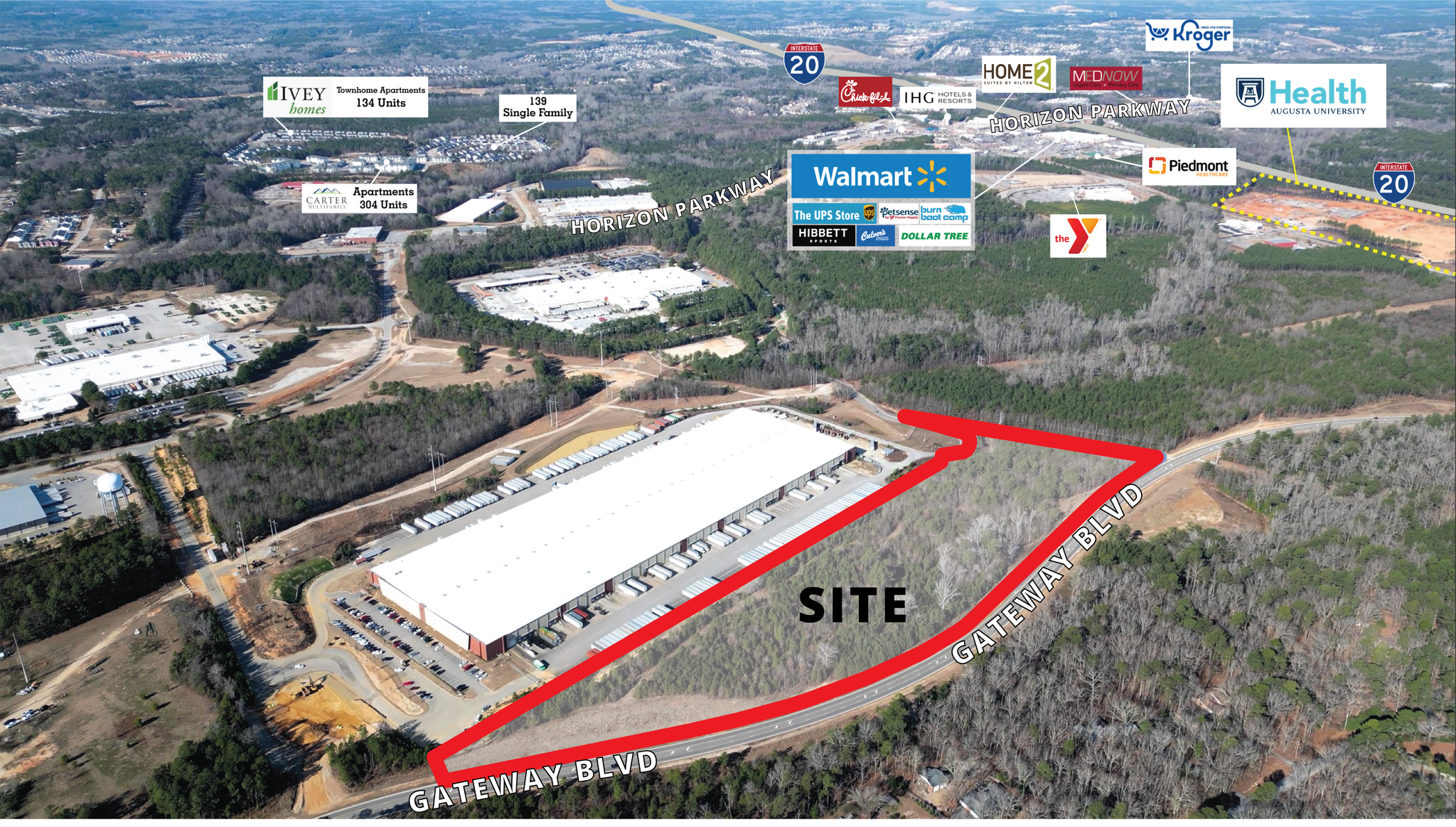 15.79 AC Gateway blvd, Grovetown, GA for Sale