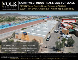 Tucson, AZ Industrial - 6275 N Travel Center Dr