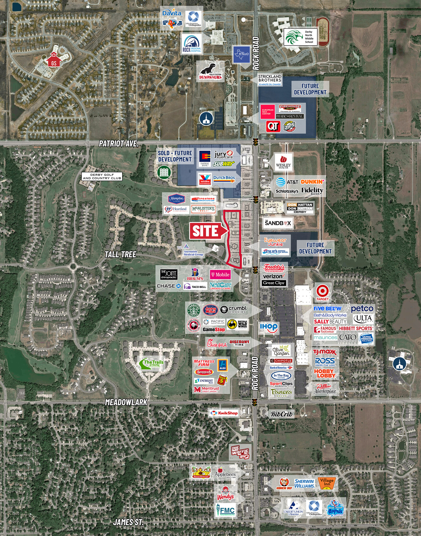 Rock Rd & 63rd St (Patriot Ave ) SW/C, Derby, KS for Sale