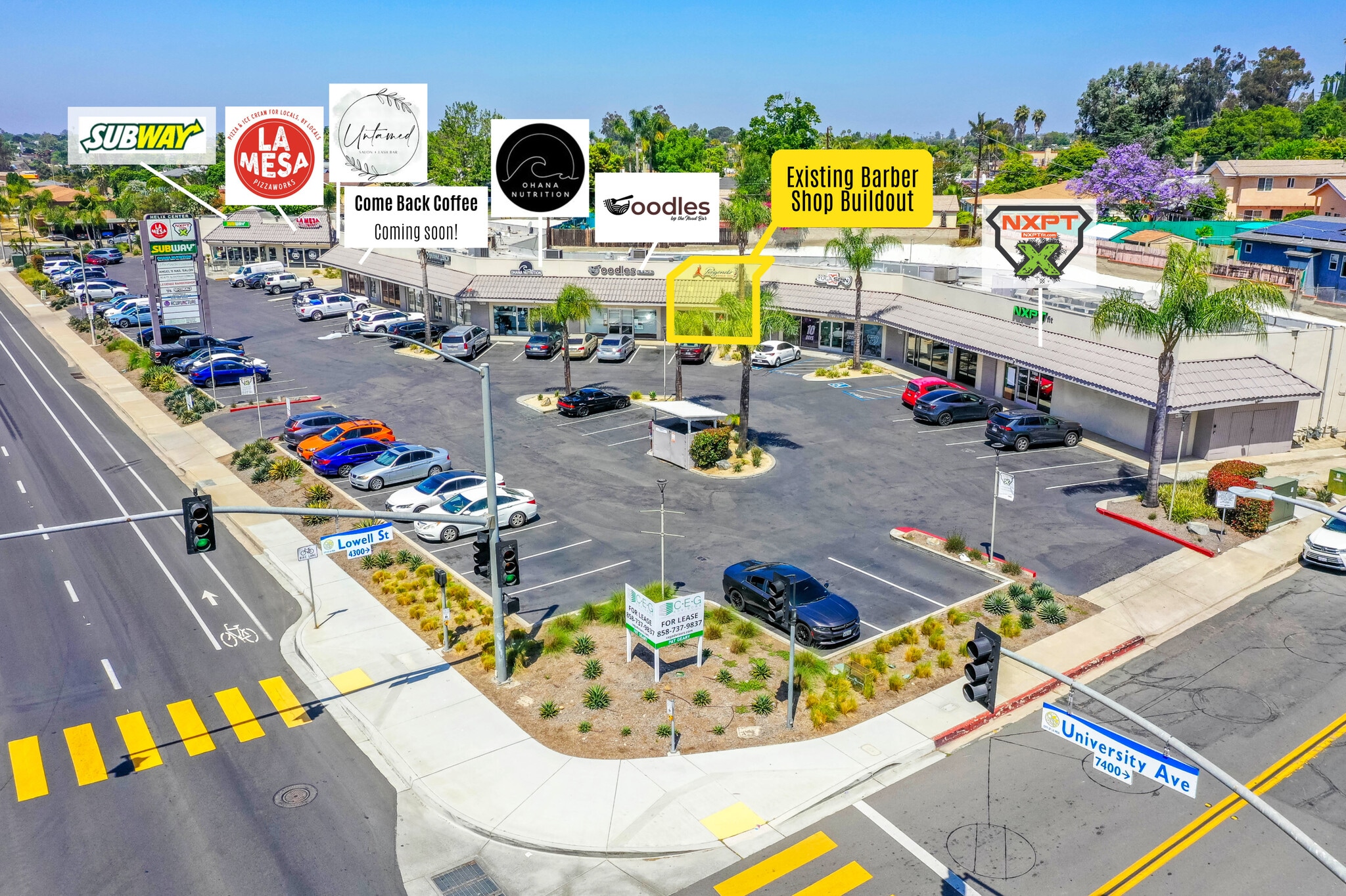 7404-7450 University Ave, La Mesa, CA for Rent