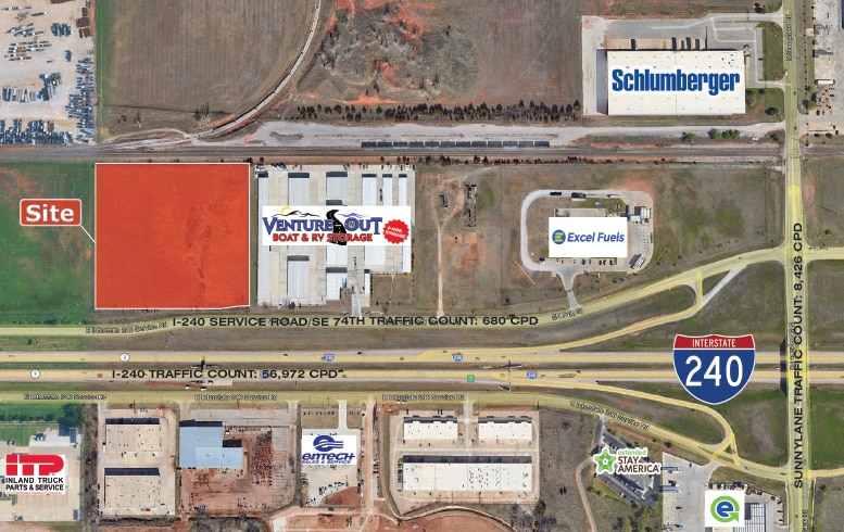 S Sunnylane Rd & Interstate 240 Service Rd, Oklahoma City, OK for Sale