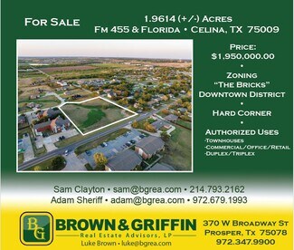 Celina, TX Commercial Land - FM 455 @ N Florida Drive (CR 57)