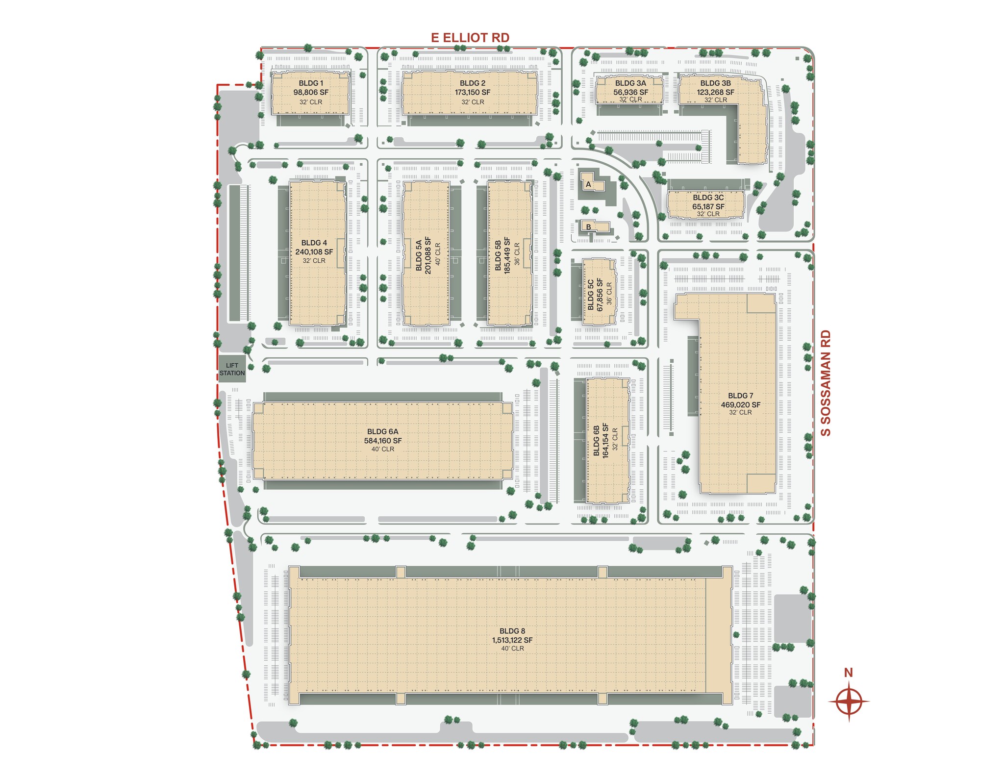 SWC Elliot Rd & Sossaman Rd, Mesa, AZ for Rent