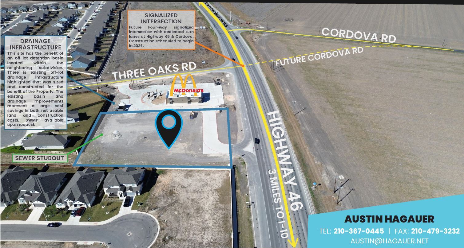 Highway 46 @ Three Oaks Rd, Seguin, TX for Sale