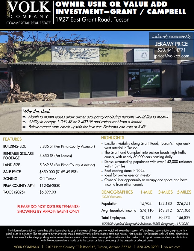1927 E Grant Rd, Tucson, AZ for Sale