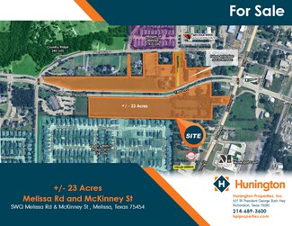 Melissa, TX Commercial Land - SWQ Melissa & McKinney St rd