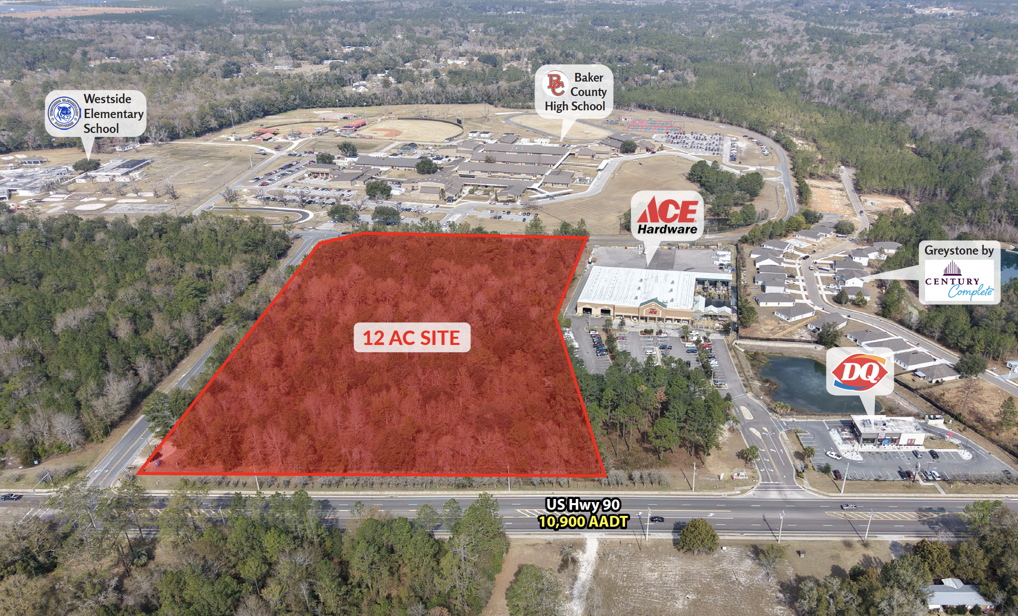 0 US Highway 90, Glen Saint Mary, FL for Sale