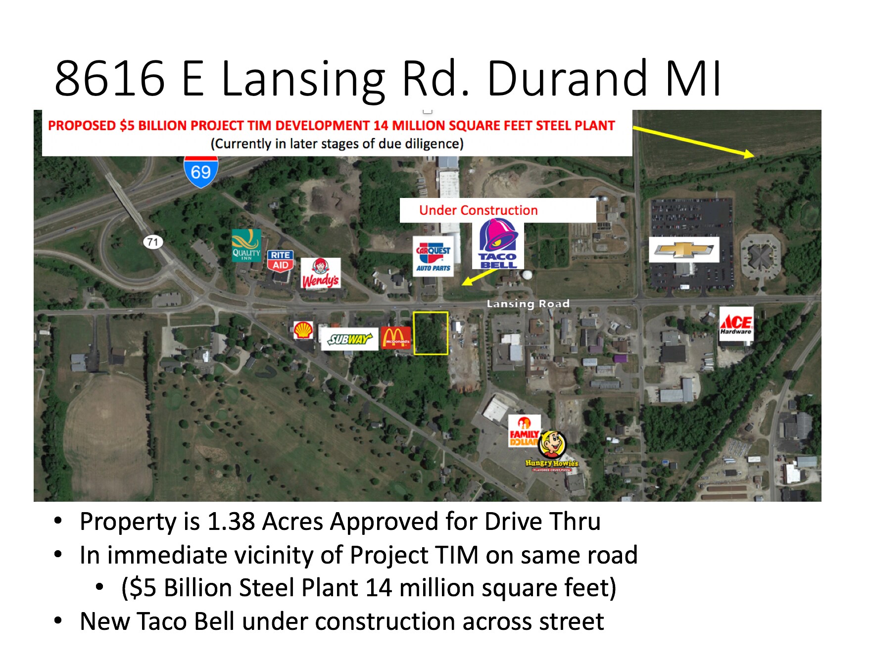 8616 E Lansing Rd, Durand, MI for Rent