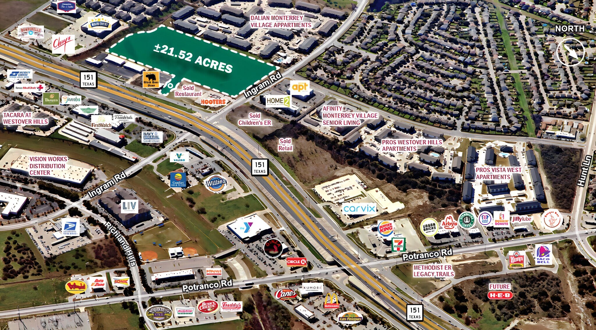 SEQ Of State HWY 151 & Ingram Rd, San Antonio, TX for Sale
