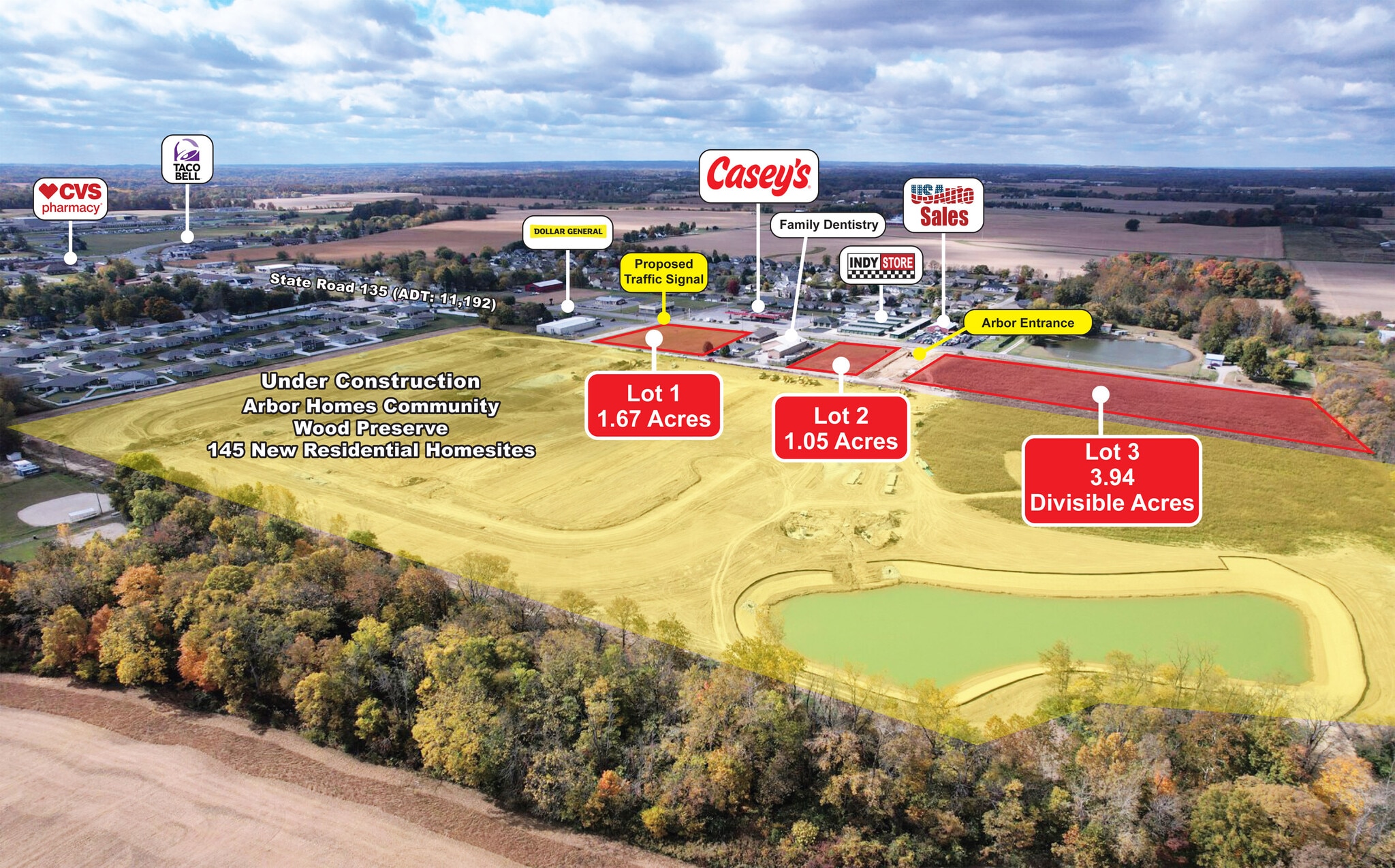 State Road 135 @ Nathan Drive, Trafalgar, IN for Sale