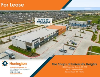 Round Rock, TX Office/Retail - 4450 University Blvd Round Rock, TX Office/Retail - 4450 University Blvd