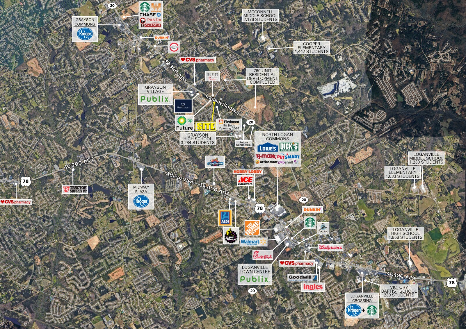 Loganville Hwy & Oak Grove Rd, Loganville, GA for Rent