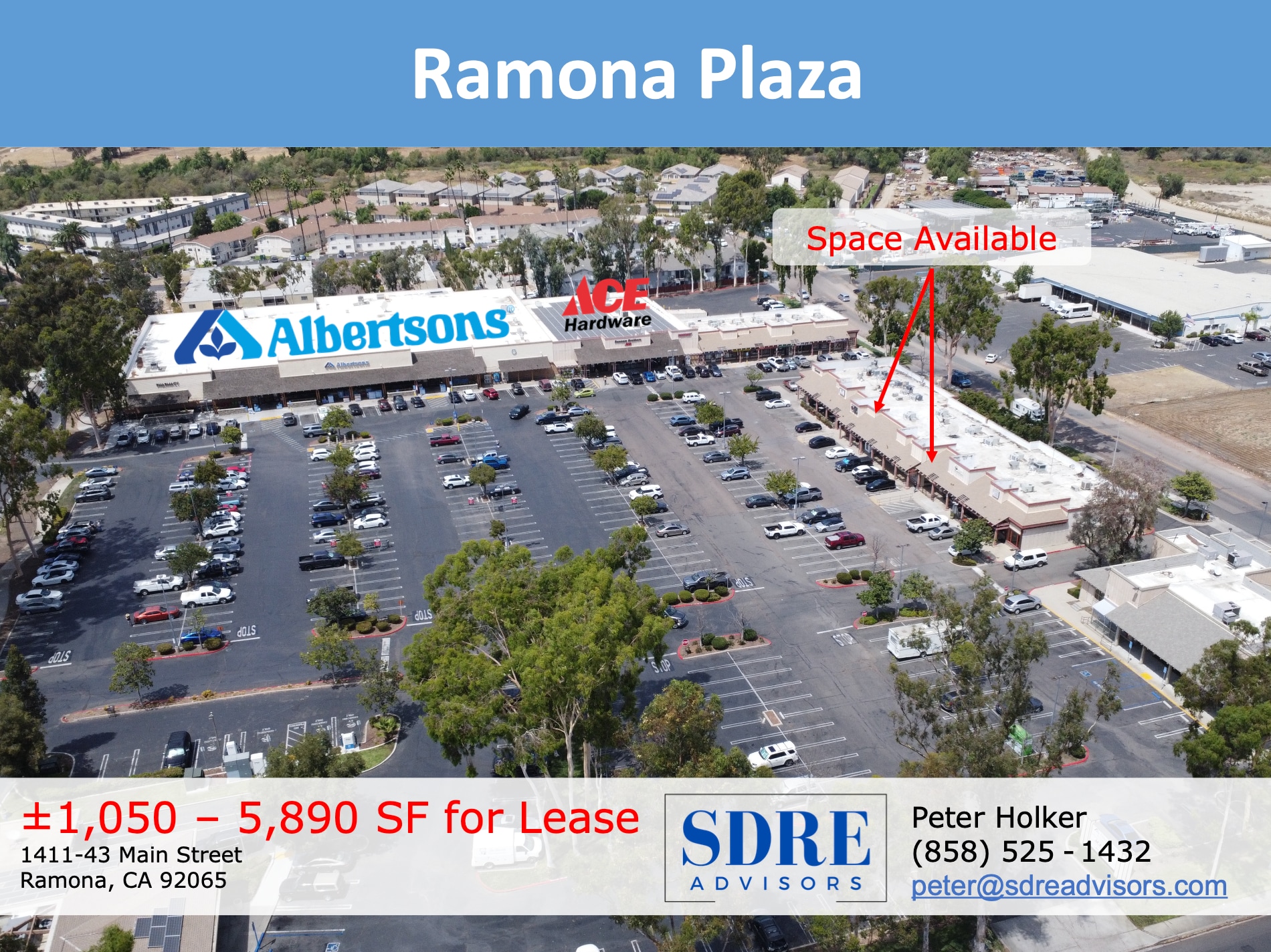 1407-1467 Main St, Ramona, CA for Rent