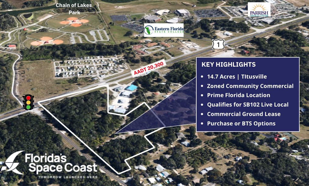 Us-1 and Dairy Road, Titusville, FL for Sale