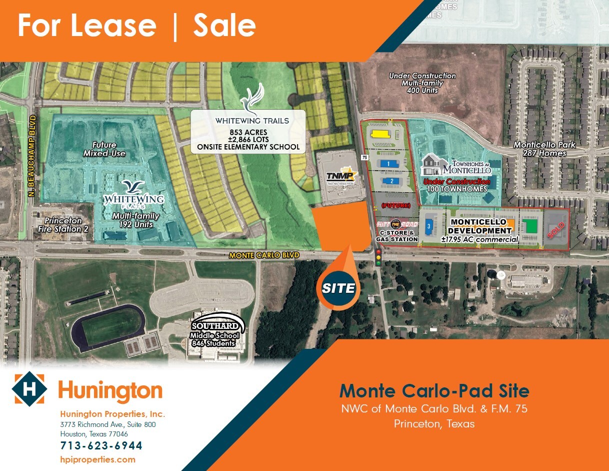 NWC Of Monte Carlo Boulevard & FM 75, Princeton, TX for Sale