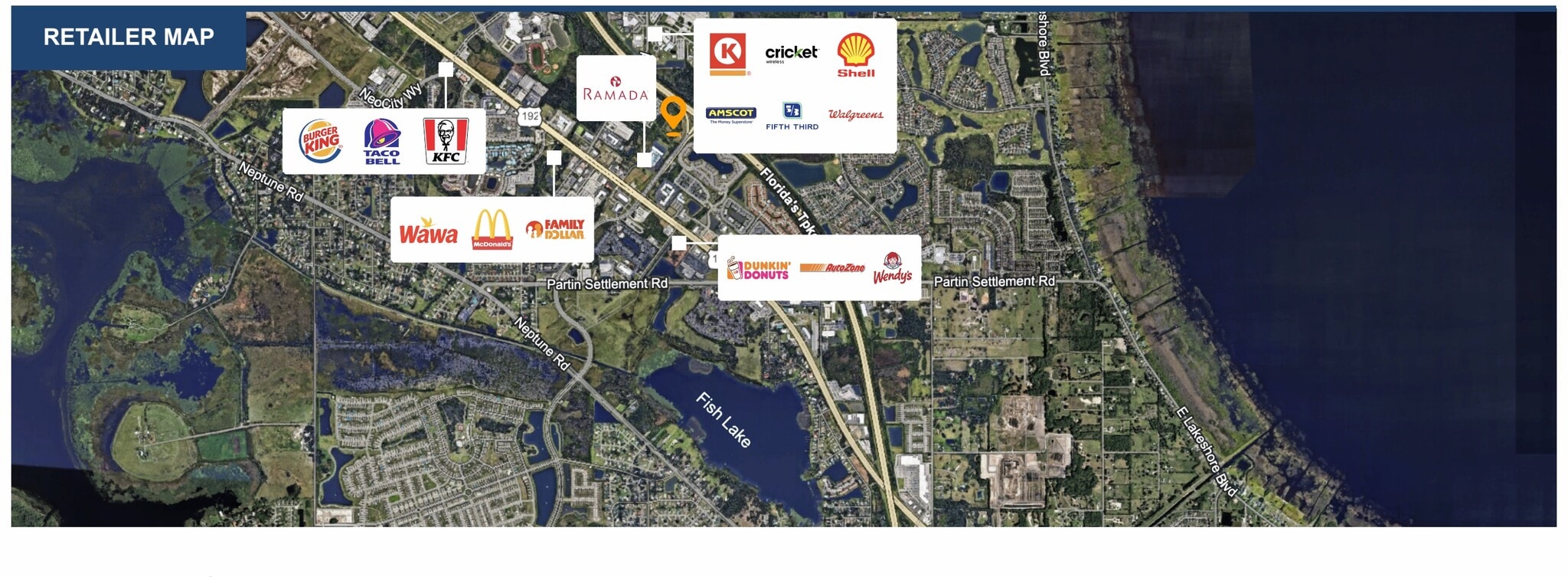 Turnpike and US 192 E Irlo Bronson Memorial hwy, Kissimmee, FL for Sale