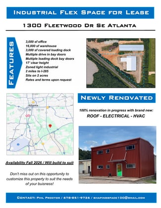 Atlanta, GA Industrial - 1300 Fleetwood Dr SE