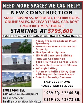 Homestead, FL Warehouse - 1750 SE 38th Ave