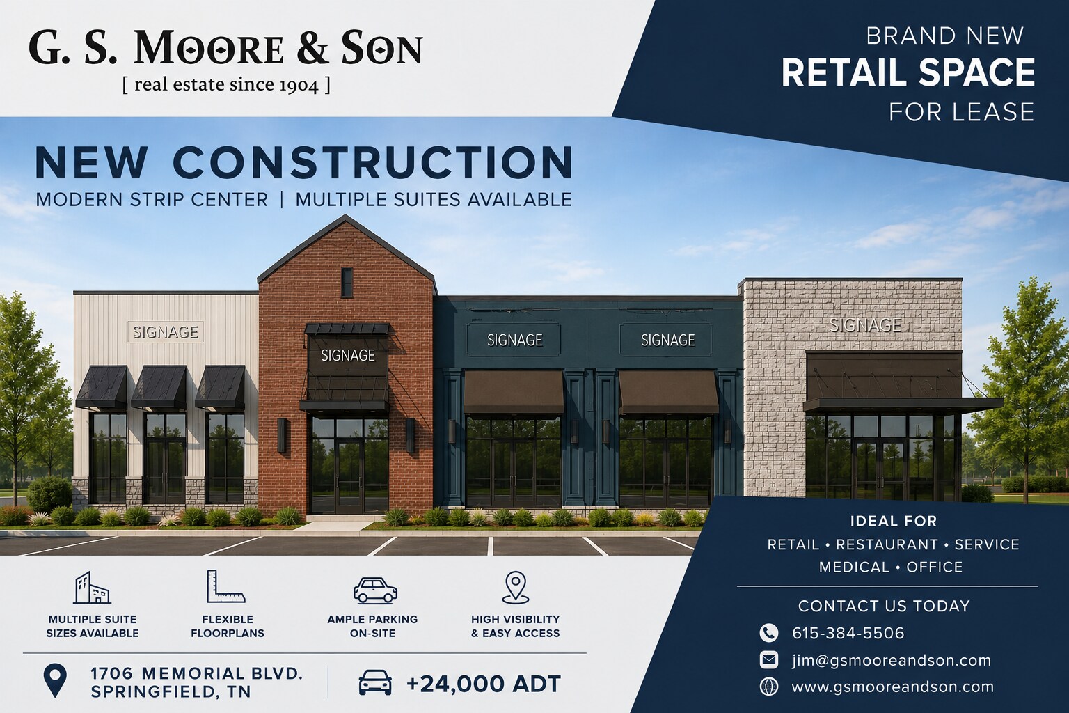 1704-1706 Memorial Blvd, Springfield, TN for Rent