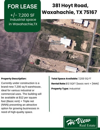 Waxahachie, TX Industrial - 381 Hoyt rd