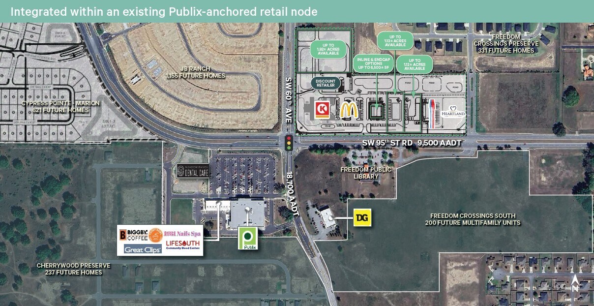 NEC of SW 95th St & SW 60th Ave, Ocala, FL for Rent