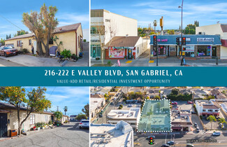 San Gabriel, CA Storefront Retail/Residential - 216-222 E Valley Blvd