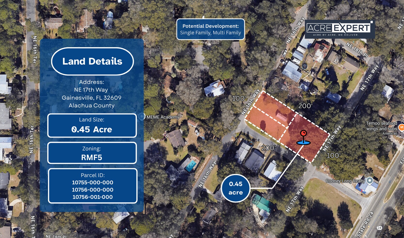 NE 17th Way, Gainesville, FL for Sale