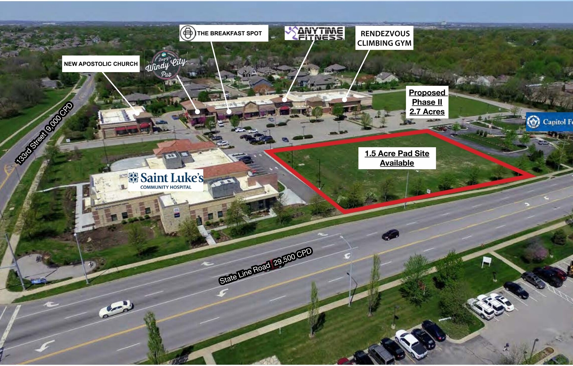W State Line & 133rd St, Leawood, KS for Rent