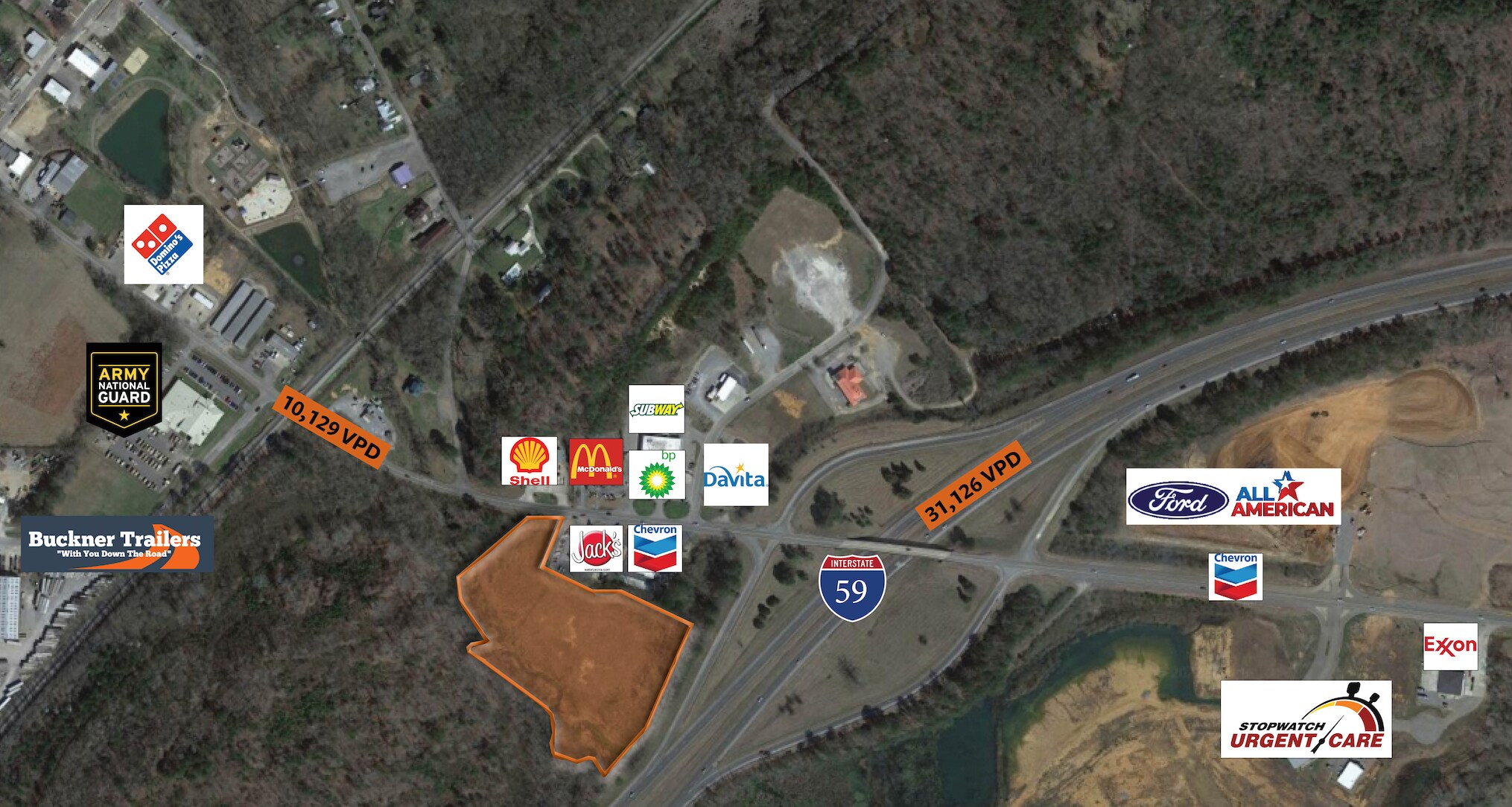 I-59 and Hwy 174, Springville, AL for Sale
