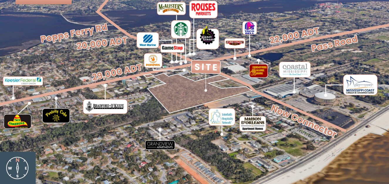 2459 Pass Rd Biloxi, MS 39531 Land Property for Sale on