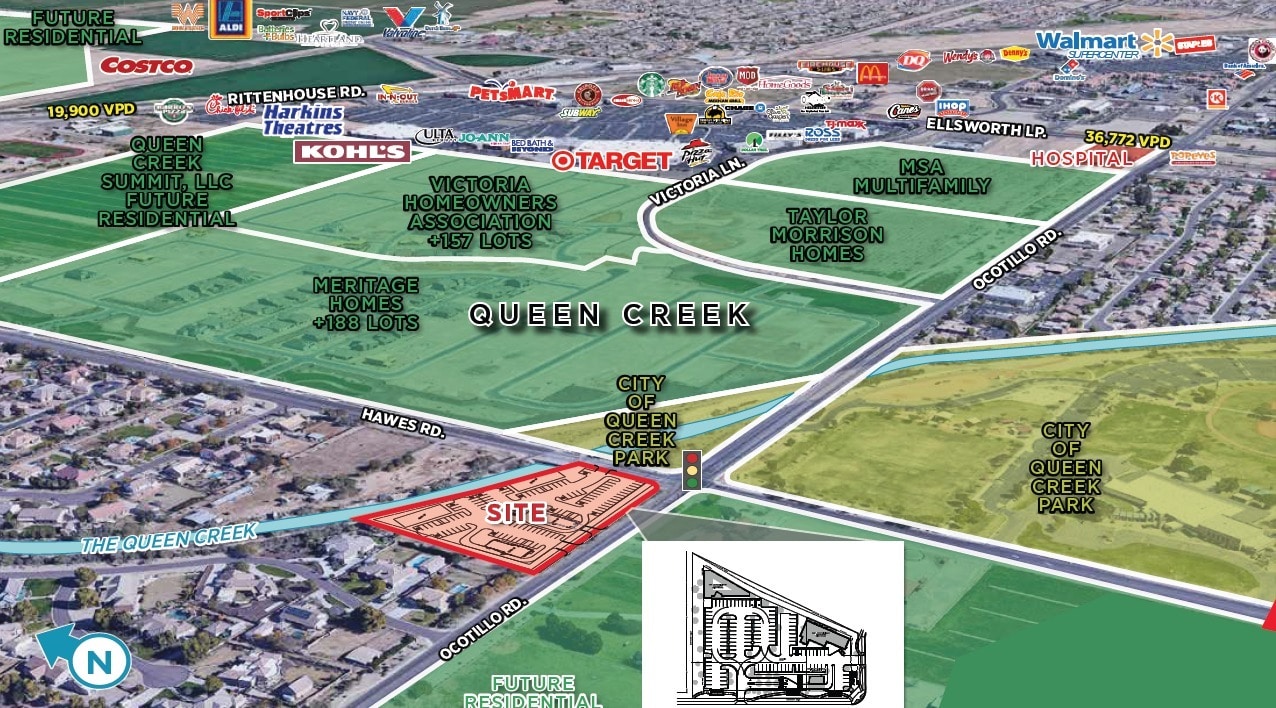 NWC Ocotillo & Hawes Rd, Queen Creek, AZ for Sale