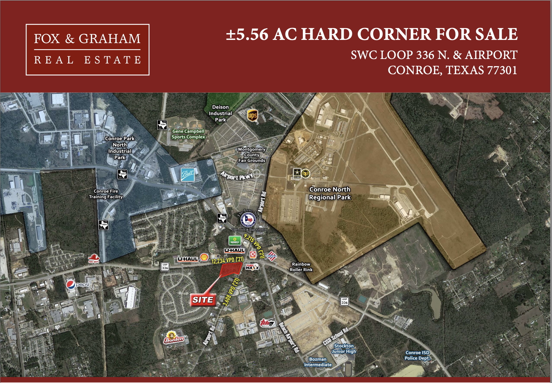 Loop 336 @ Airport, Conroe, TX for Sale